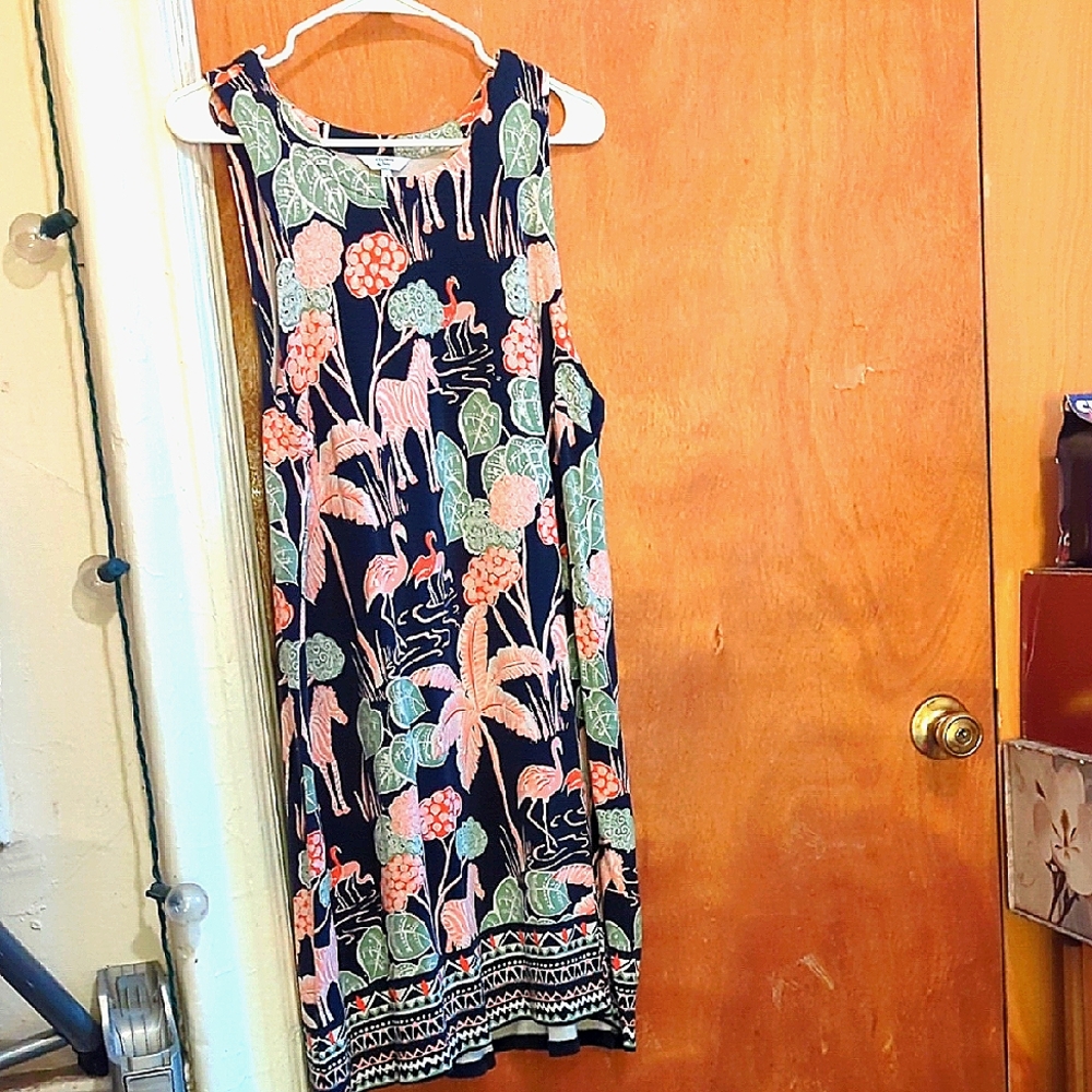 Crown & Ivy Pink and Blue Casual Sundress